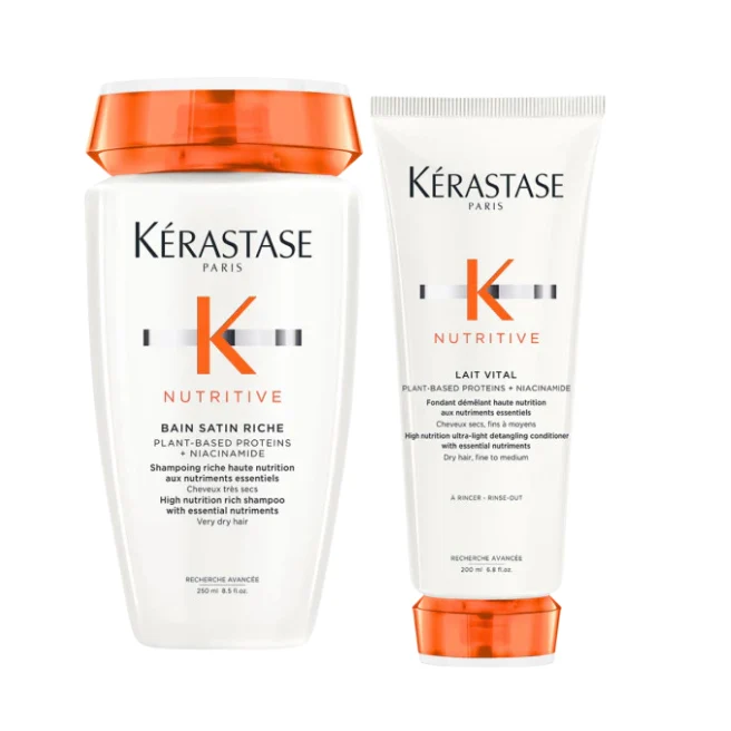 Kérastase Nutritive Bain Satin Riche Shampoo + Conditioner Set für sehr trockenes Haar