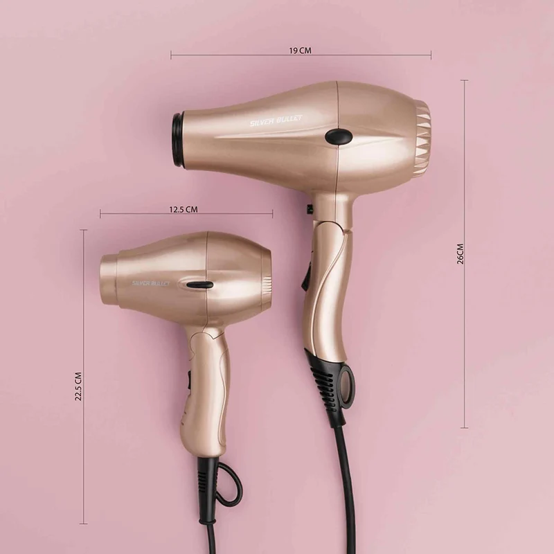 Runway Mini Foldable Travel Dryer 1200W - Champagne