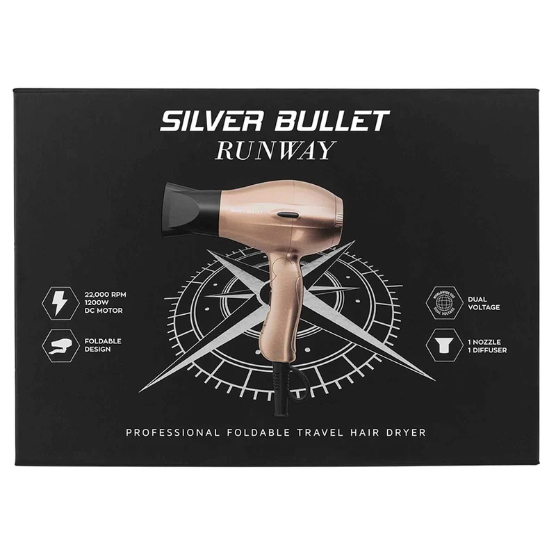Runway Mini Foldable Travel Dryer 1200W - Champagne