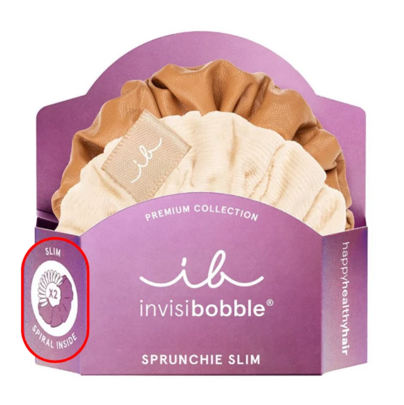 Sprunchie Slim Premium Crème De Caramel Scrunchie 2pc