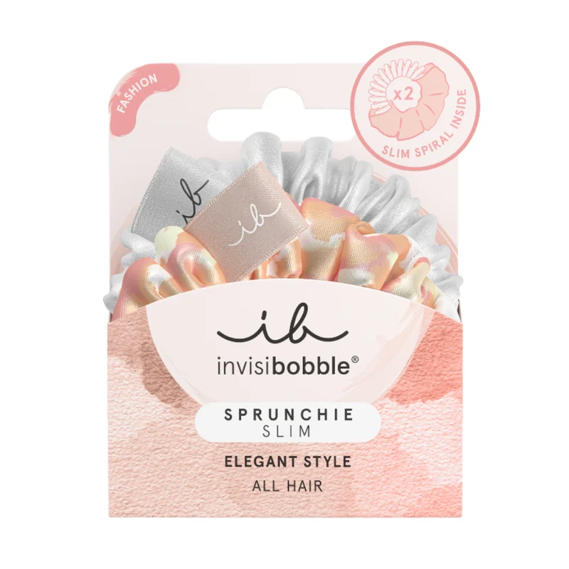 Sprunchie Slim – Bella Chrome Scrunchie 2pc