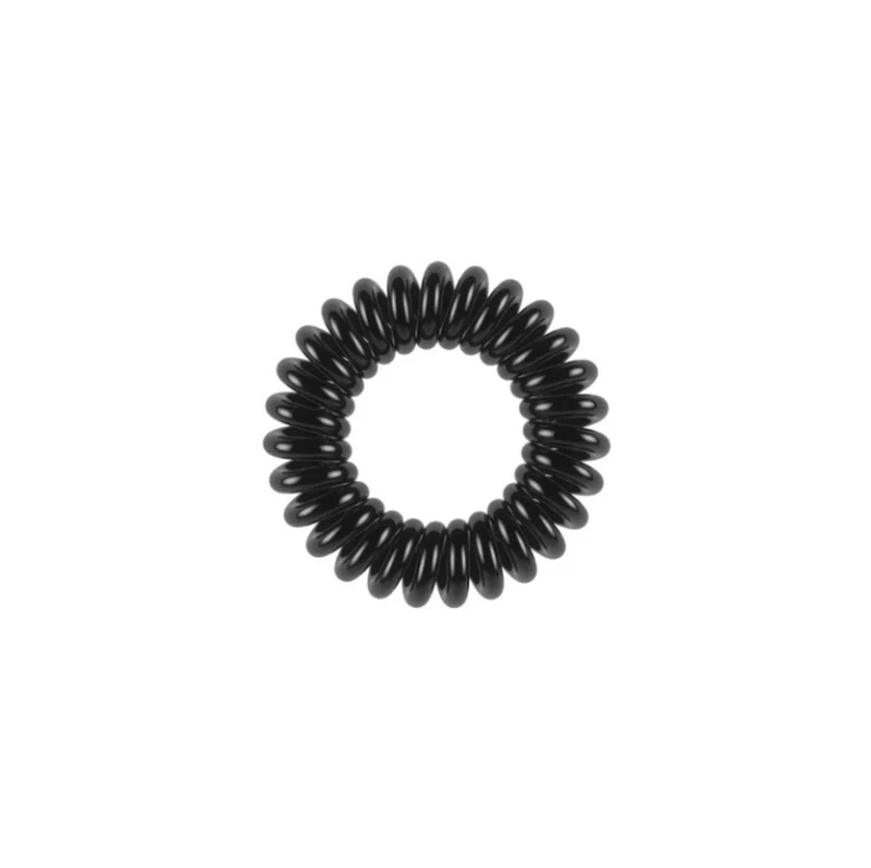 Power True Black Hair Spiral Hair Ties 3pc