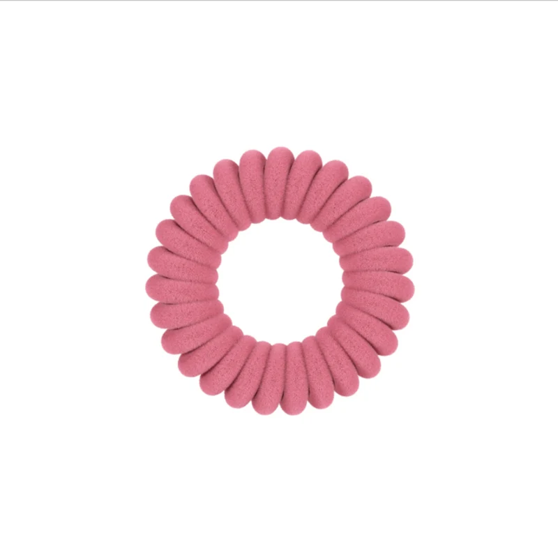 Power Fluffy Rose And Ice Spiral Hair Ties 3pc