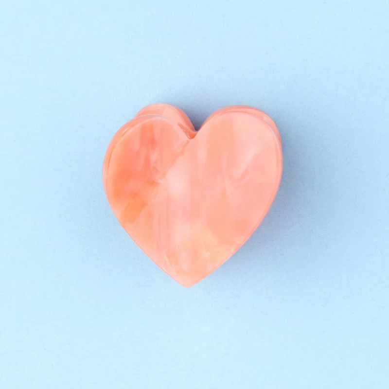 Pink Heart Mini Hair Claw