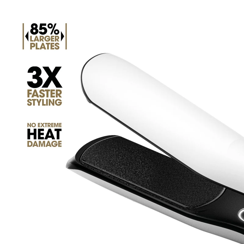Chronos Max Wide Plate Hair Straightener - White