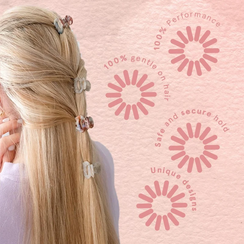 Clipstar Petit Bijoux Hair Claw 4pc