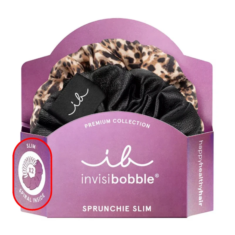 Sprunchie Slim Premium Leo Is The New Black Scrunchie 2pc