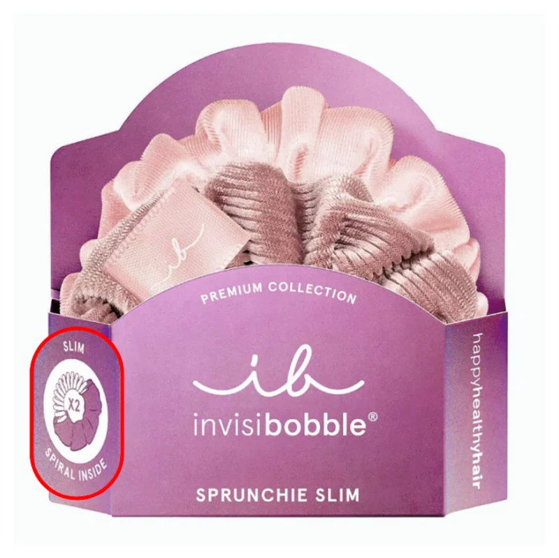 Sprunchie Slim Premium La Vie En Rose Scrunchie 2pc