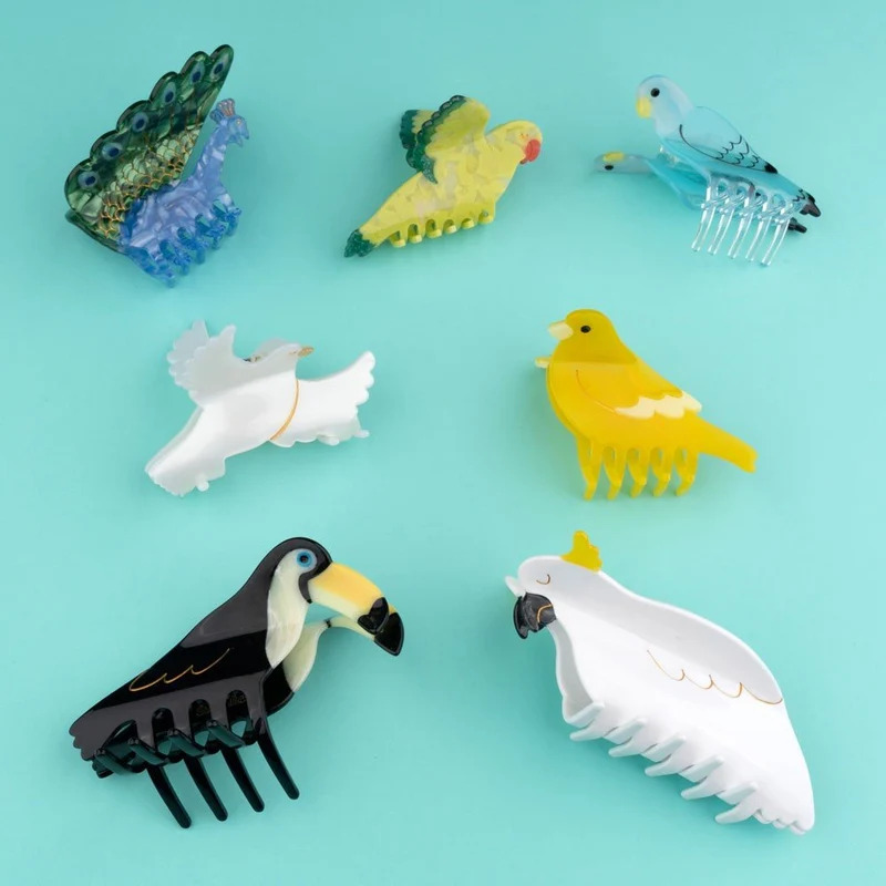 Peacock Hair Claw