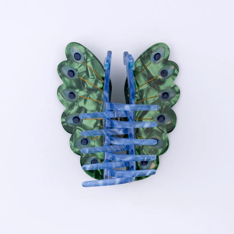 Peacock Hair Claw