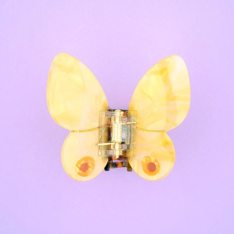 Yellow Butterfly Hair Claw