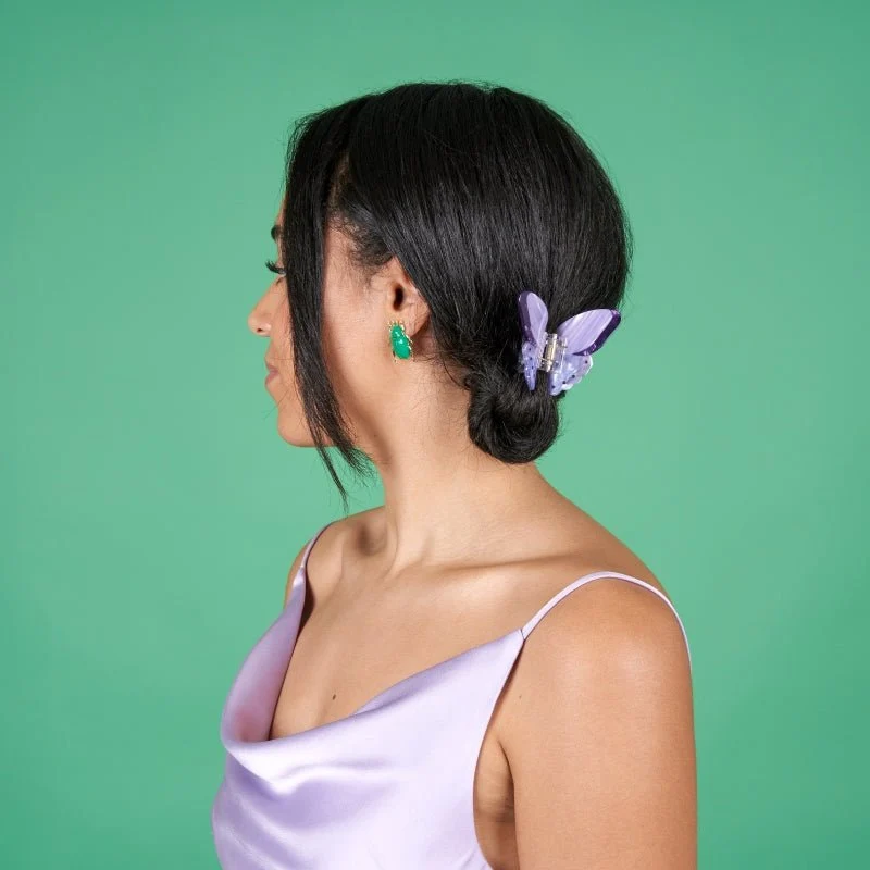 Purple Butterfly Hair Claw