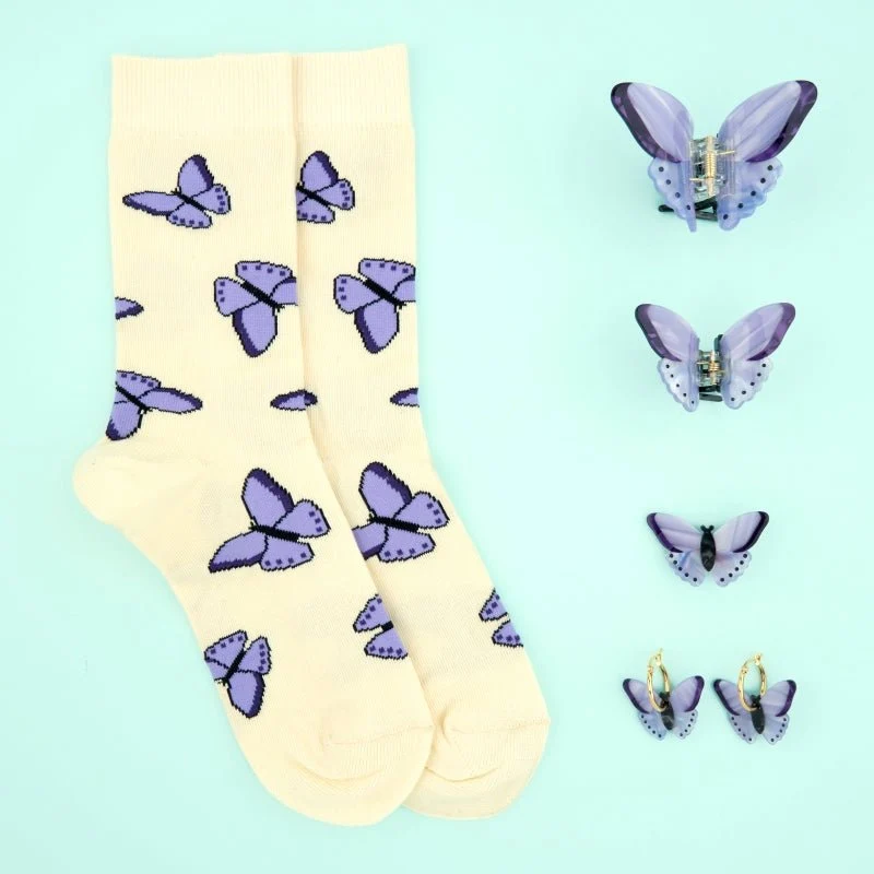 Purple Butterfly Hair Claw
