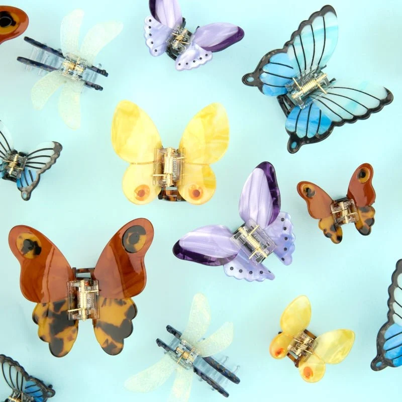 Purple Butterfly Hair Claw