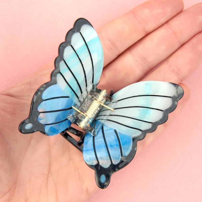 Blue Butterfly Hair Claw