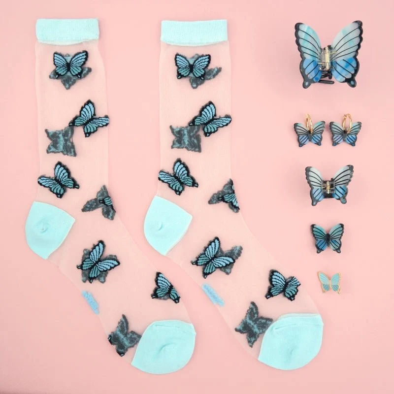 Blue Butterfly Hair Claw