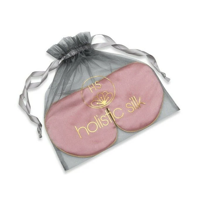 Printed Silk Lavender Eye Mask Nasturtium