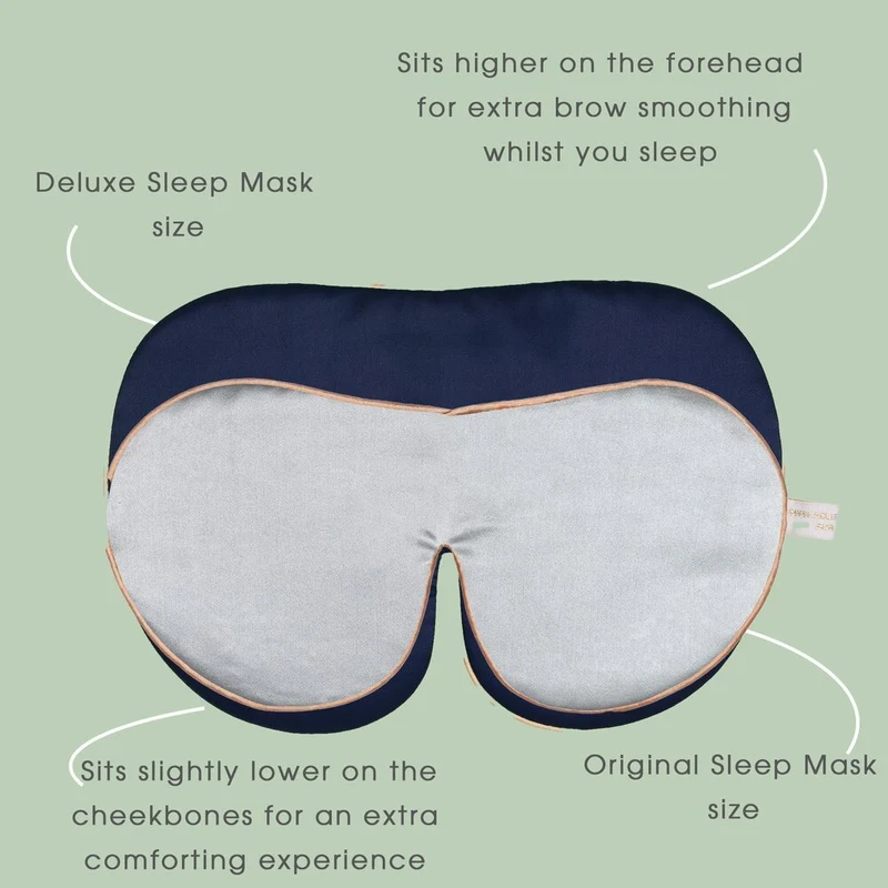 Deluxe Silk Eye Mask One Strap Silver