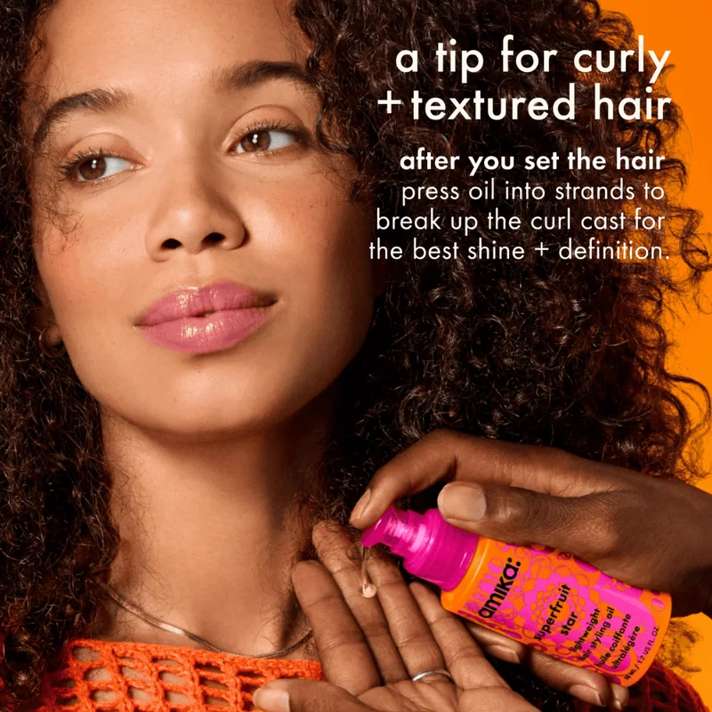 amika superfruit star leichtes haarstyling-öl