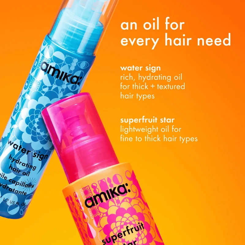 amika superfruit star leichtes haarstyling-öl