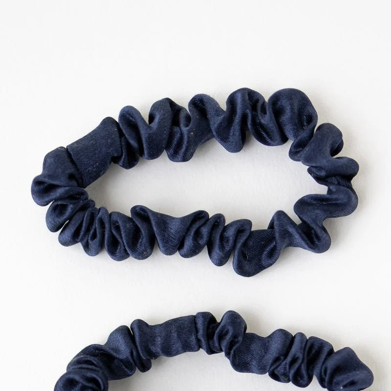 Bundle Mini Scrunchies Silk Blue