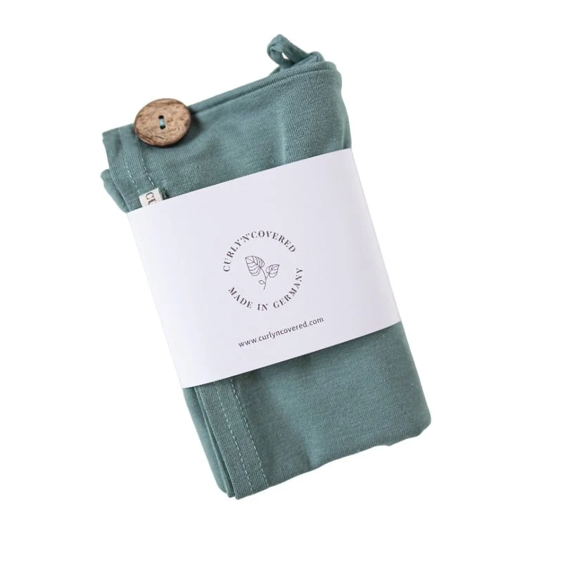 Bambus Turban Handtuch mit Knopf | Mint