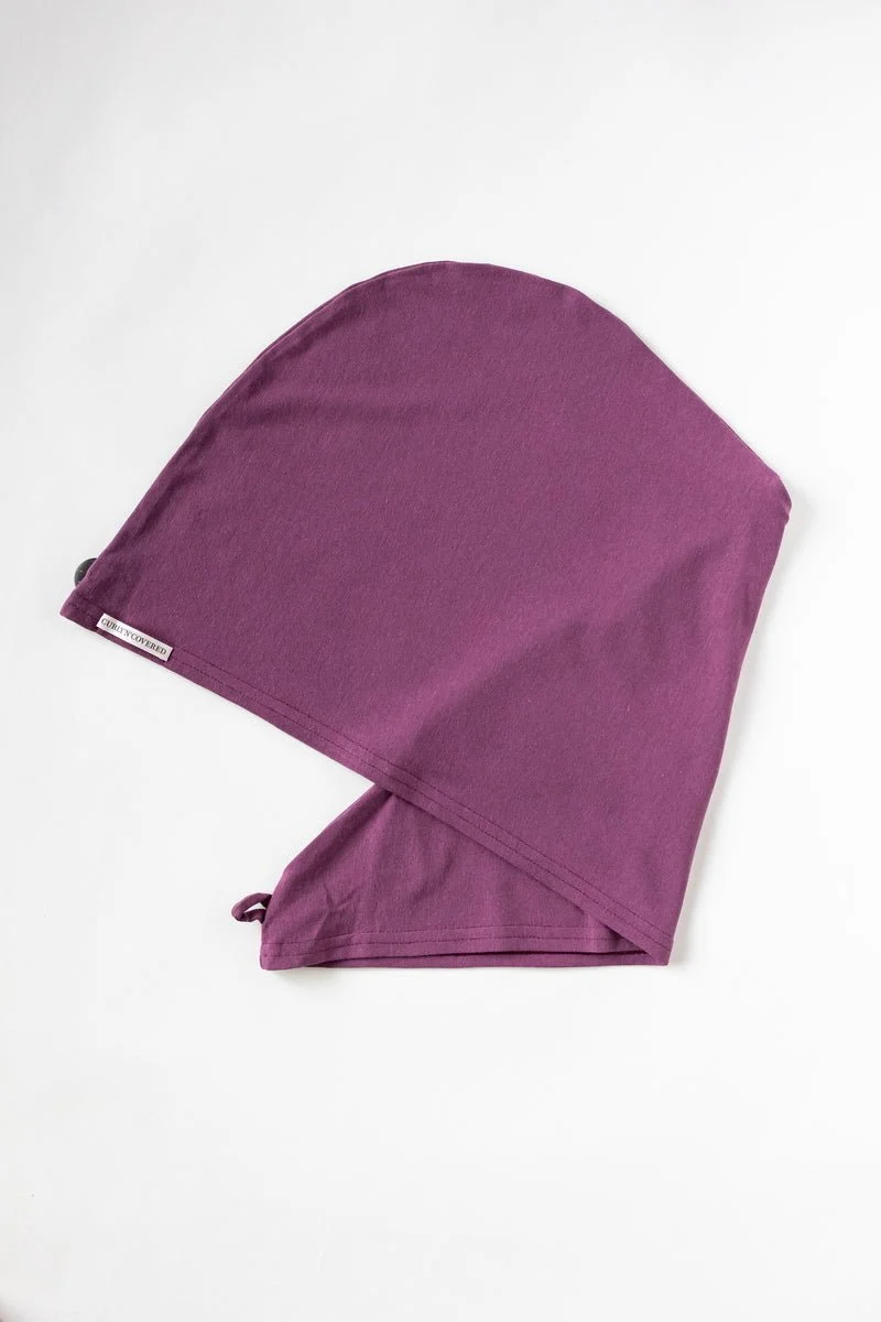 Bambus Turban Handtuch mit Knopf | Rot