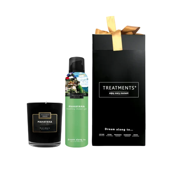 Treatments Geschenkbox Duschschaum & Kerze - Mahayana