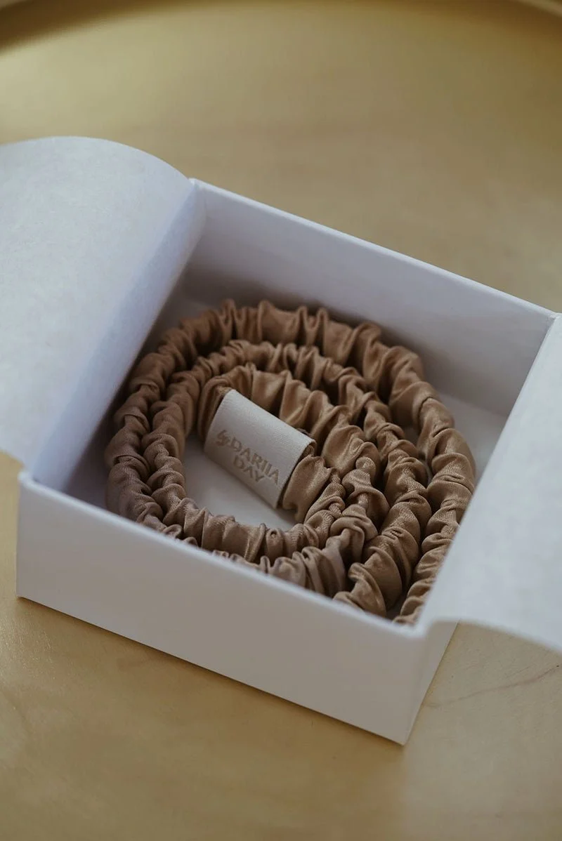 Silk Headband French Beige