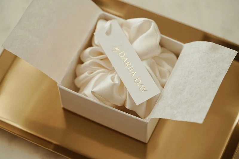 Silk Scrunchie Midnight Black
