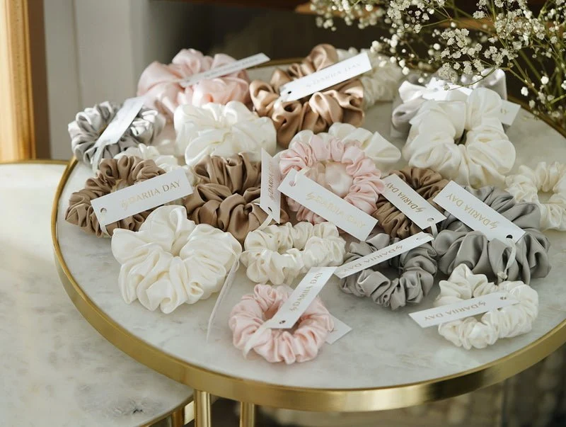 Silk Scrunchie French Beige