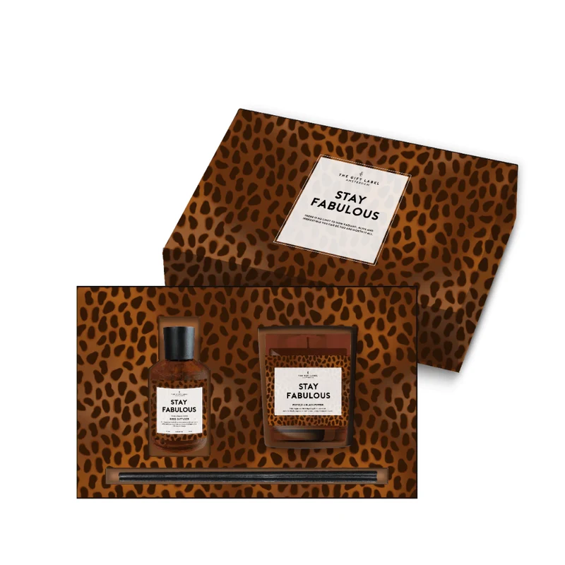 Das Geschenketikett Stay Fabulous Geschenkbox Homeset