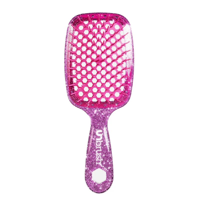 UNbrush Entwirrende Haarbürste Glitter - Rosenquarz Pink