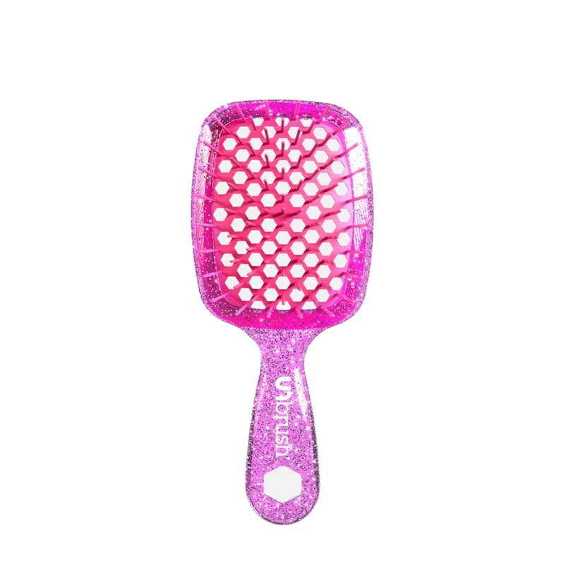 UNbrush Entwirrende Haarbürste Mini Glitter - Rosenquarz