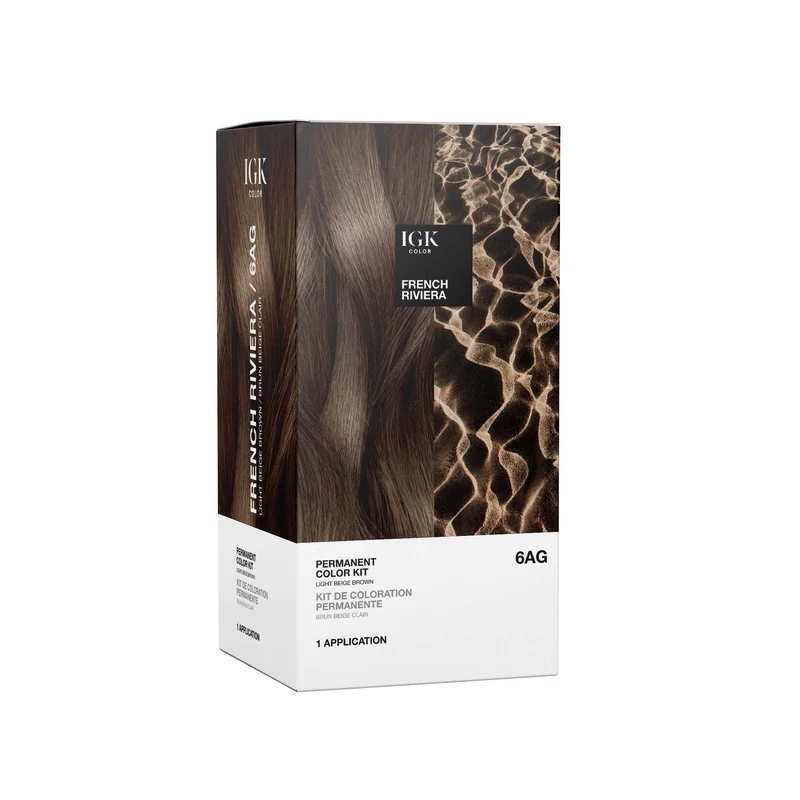 IGK Permanent Color Kit French Riviera- Light Beige Brown