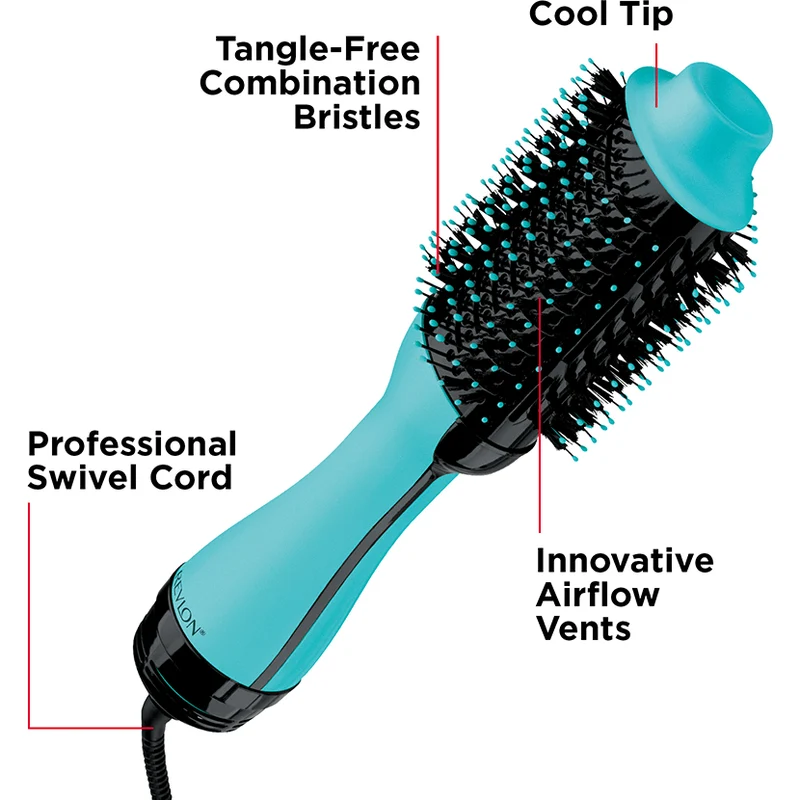 One Step Hair Dryer And Volumiser Hot Brush In Mint