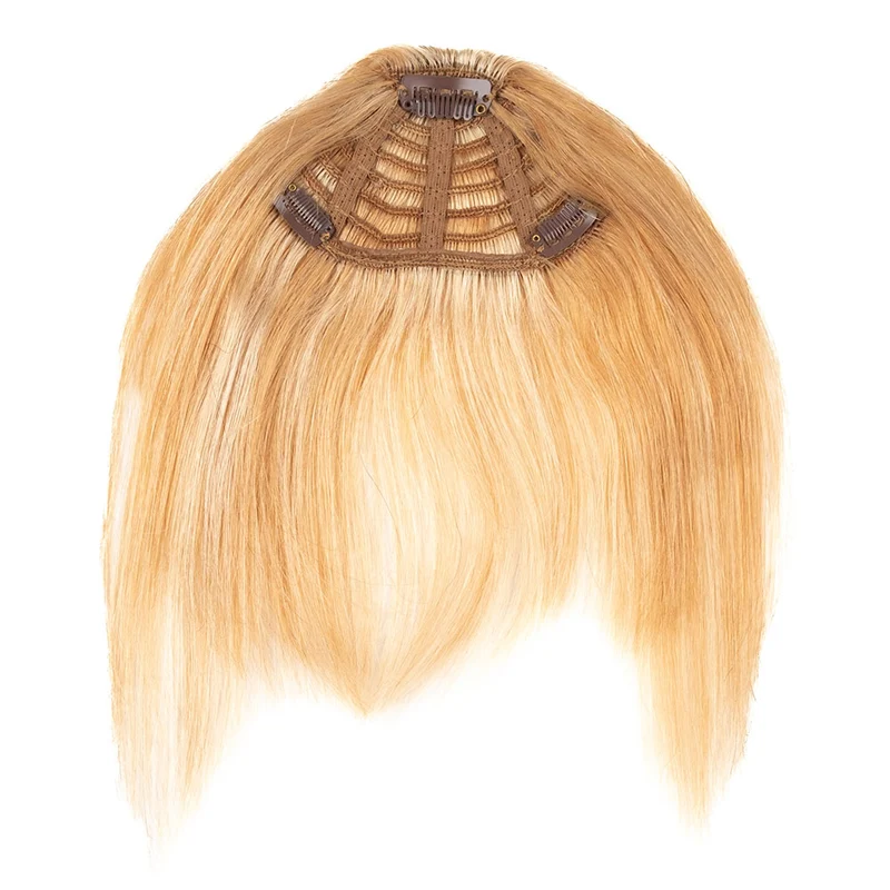 Human Hair Clip in Fringe - #613/10 Light Blonde/Light Caramel