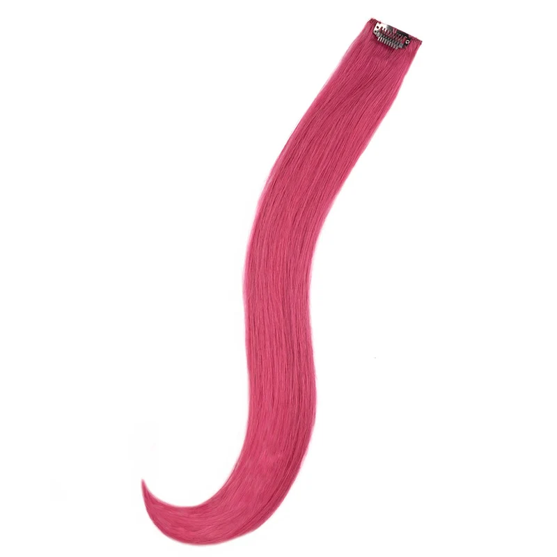 20" Human Hair Single Clip-in - PINK