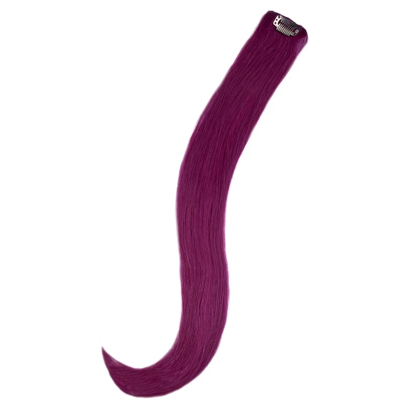 20" Human Hair Single Clip-in - Purple