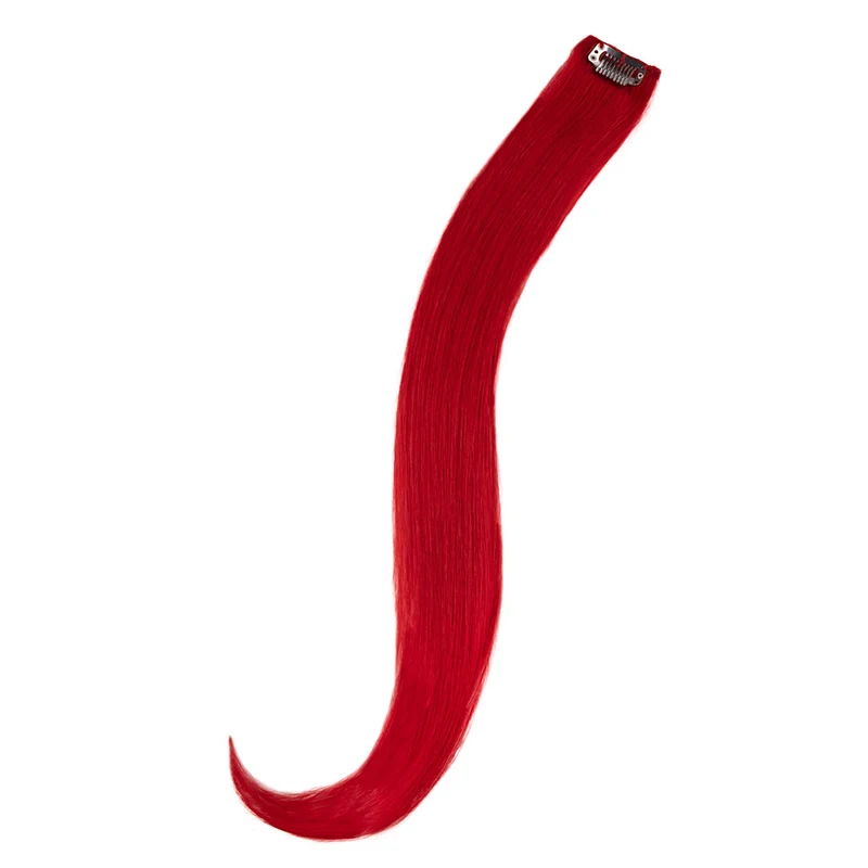 20" Human Hair Single Clip-in - RED