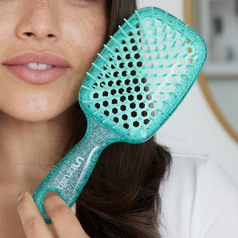 UNbrush Entwirrungshaarbürste Glitter - Türkis