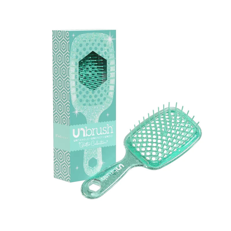 UNbrush Entwirrungshaarbürste Glitter - Türkis