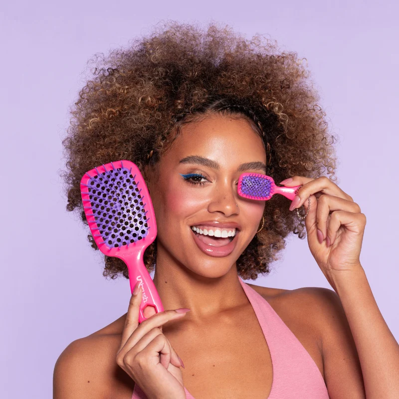 UNbrush Super Mini Schlüsselanhänger - Pink Burst