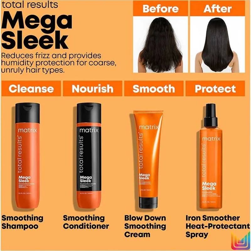 Total Results Mega Sleek Shampoo 1L