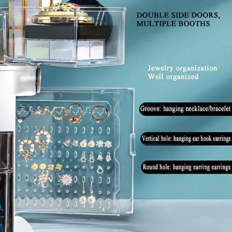 LED-Lichtkosmetik mit LED-Spiegel-Kosmetik-Aufbewahrungsbox