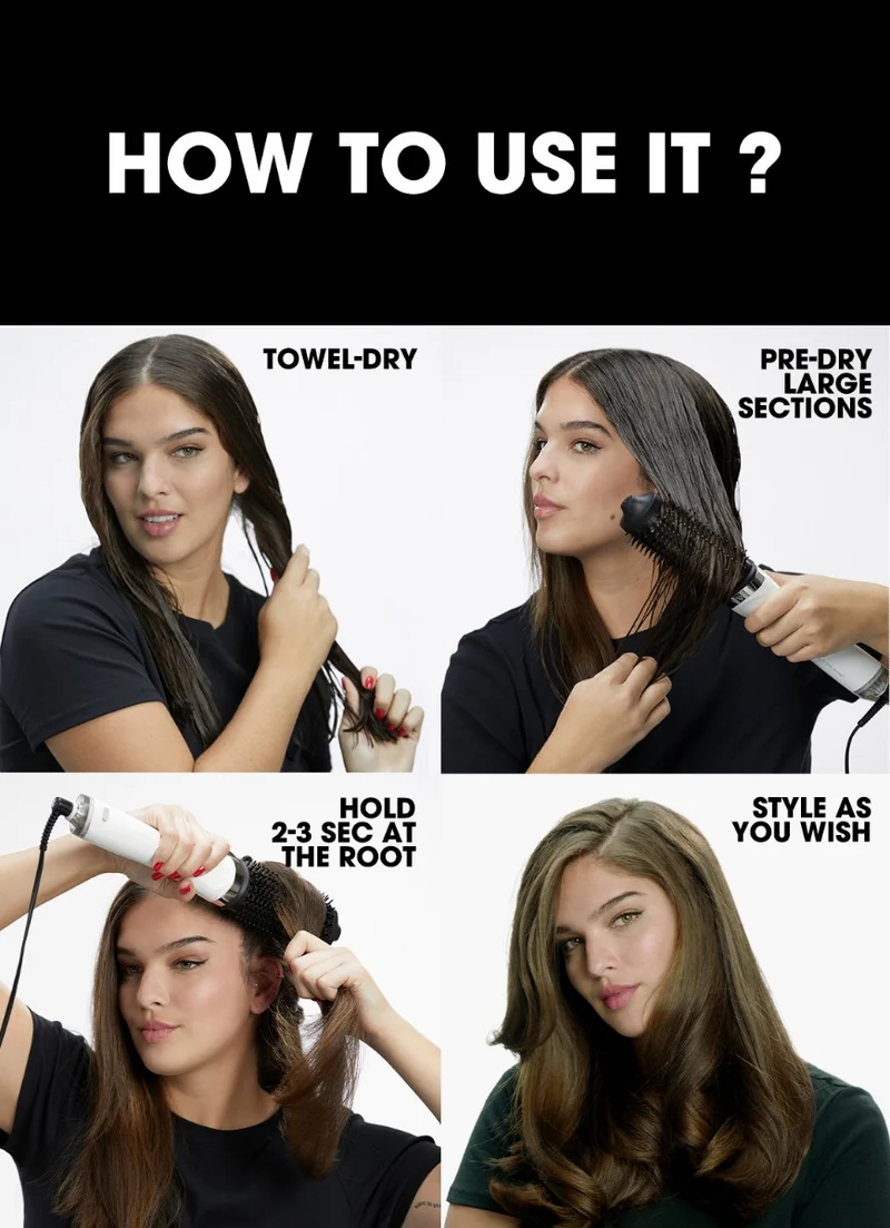 GHD 2-in-1 Föhnbürste Duett Föhn weiß