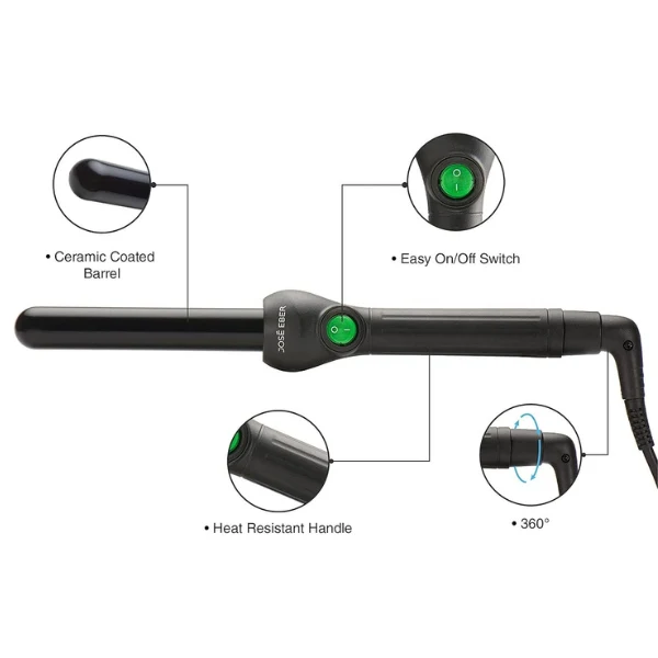 José Eber Clipless Curling Iron black 25mm