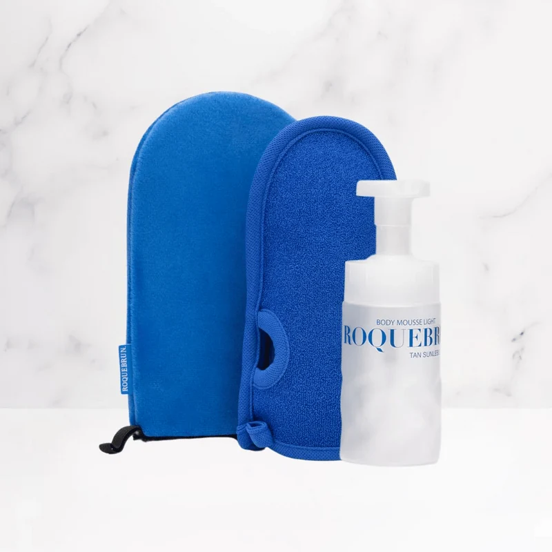 ROQUEBRUN. Body Mousse Light & Handschuhe Set