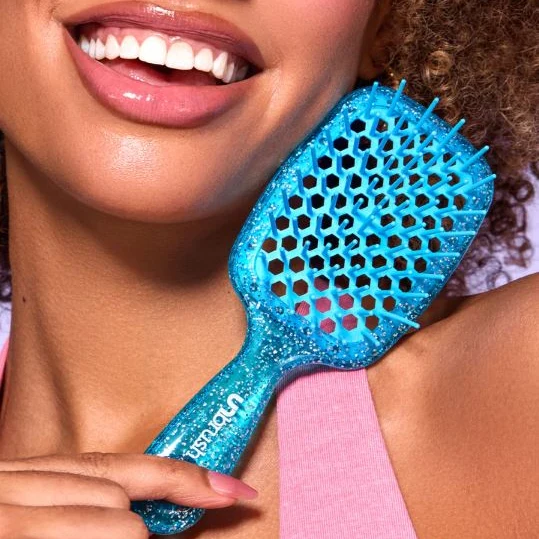 UNbrush Entwirrende Haarbürste Mini Glitter - Sapphire