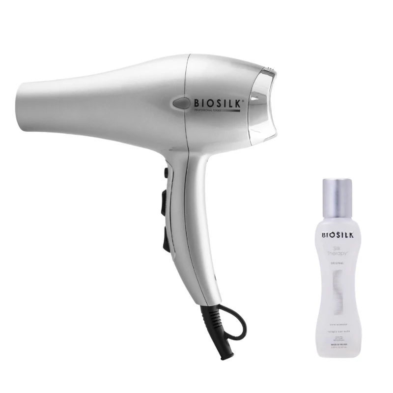 Biosilk Haartrockner + gratis Silk Therapy 67ml